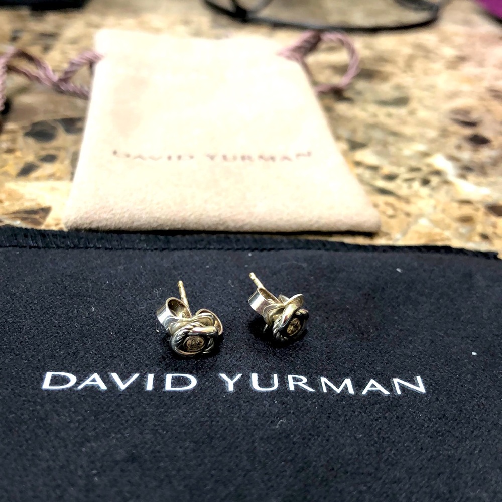 David Yurman infinity diamond earrings
